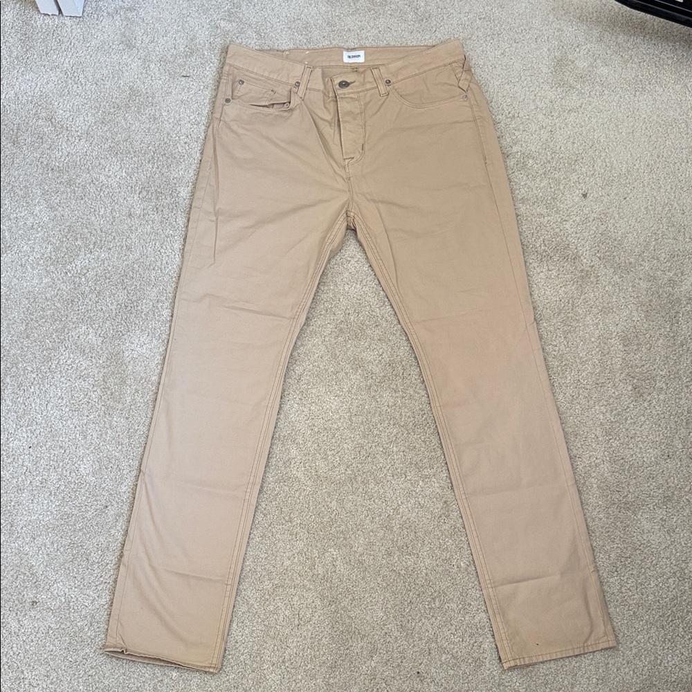 Hudson Jeans Beige Slouchy Skinny Pants